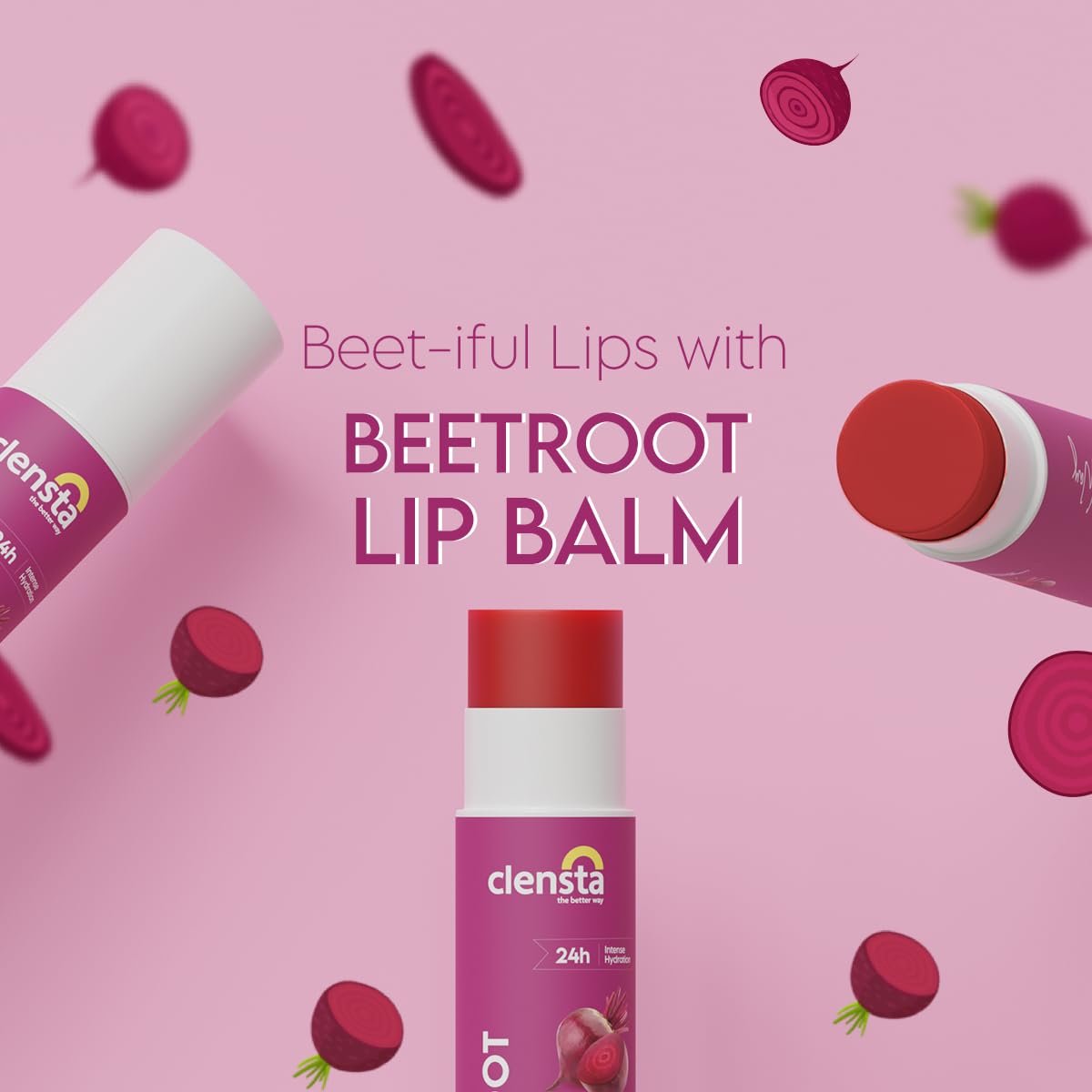 Clensta Beetroot Lip Balm With Hyaluronic Acid Spf 30 With Beetroot & Hyaluronic Acid For Moisture, Hydrates & Lightens Dark Lips For Women & Men 5Gm, Clear - Image 5