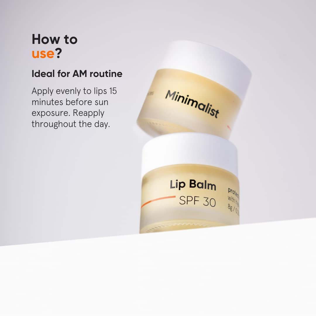 Minimalist Spf 30 Lip Balm With Ceramides & Hyaluronic Acid | Lip Protection & Nourishment | For Women & Men | 8 Gm, Off White - Image 4