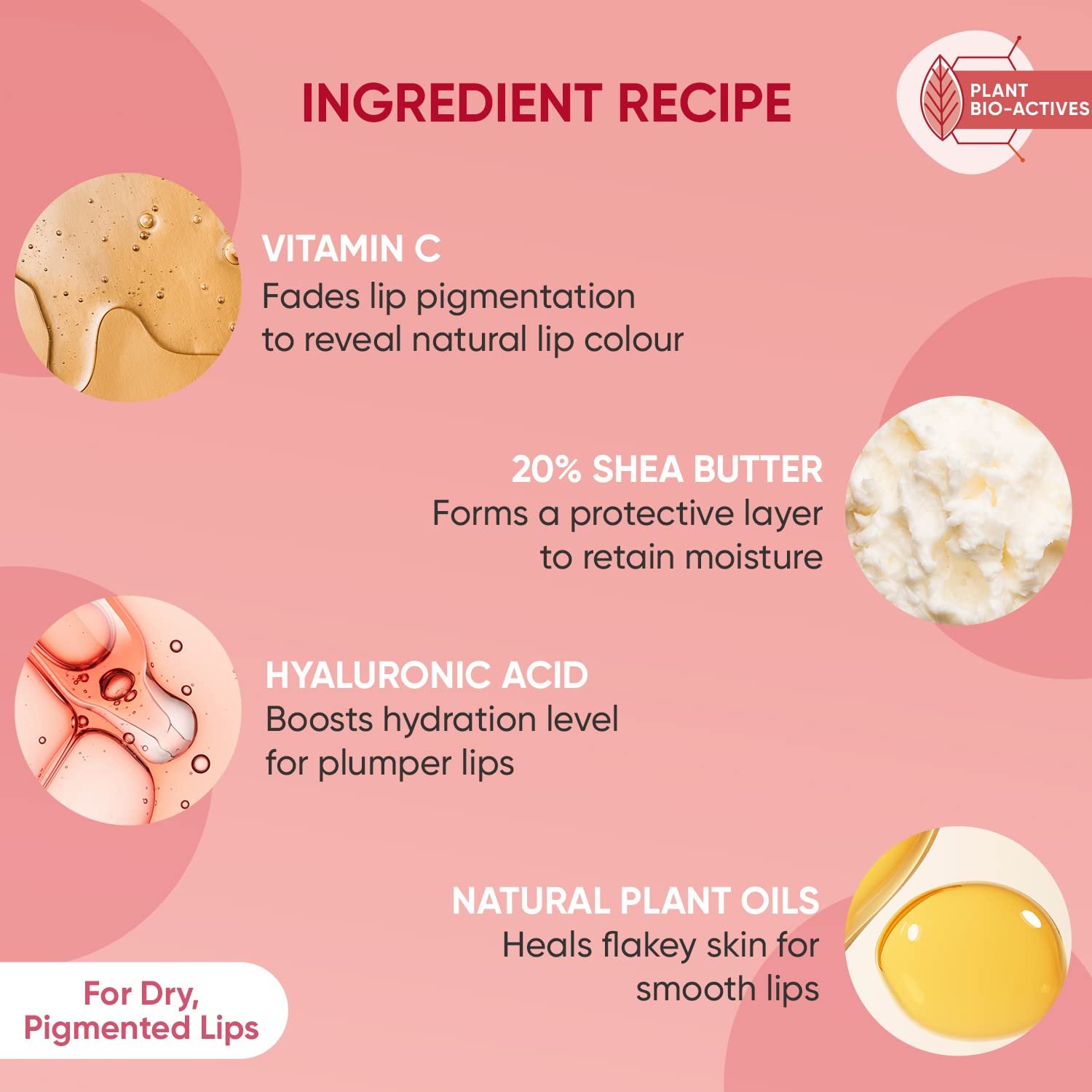 DOT & KEY Dot&Key Lip Plumping Mask With Shea Butter&Vitamin C + E For Naturally Glowing Lips|Smoothes Flaky&Dry Lips|Lip Mask For Soft,Smooth&Plump Lips|(Lingonberry)|15Ml - Image 3