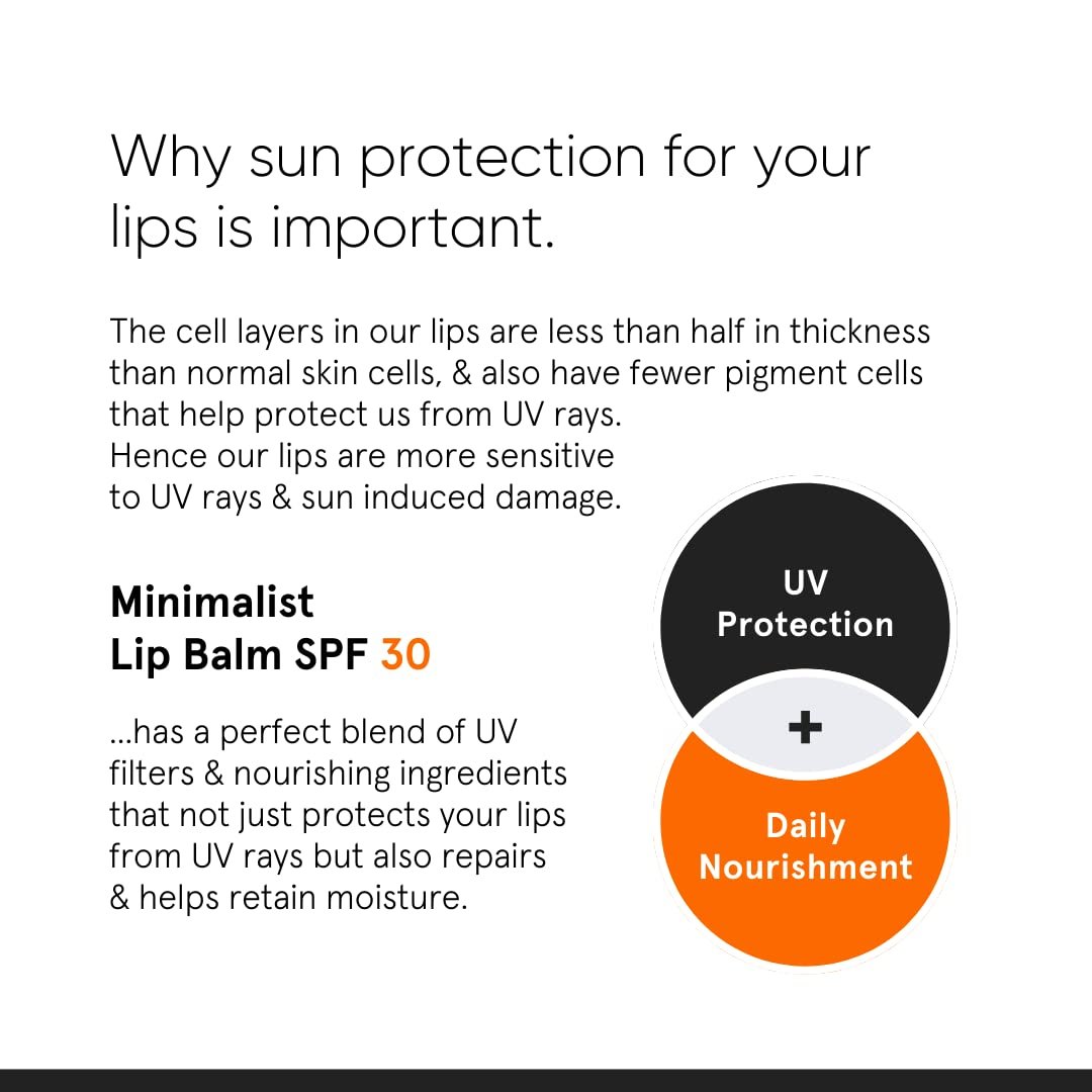 Minimalist Spf 30 Lip Balm With Ceramides & Hyaluronic Acid | Lip Protection & Nourishment | For Women & Men | 8 Gm, Off White - Image 5