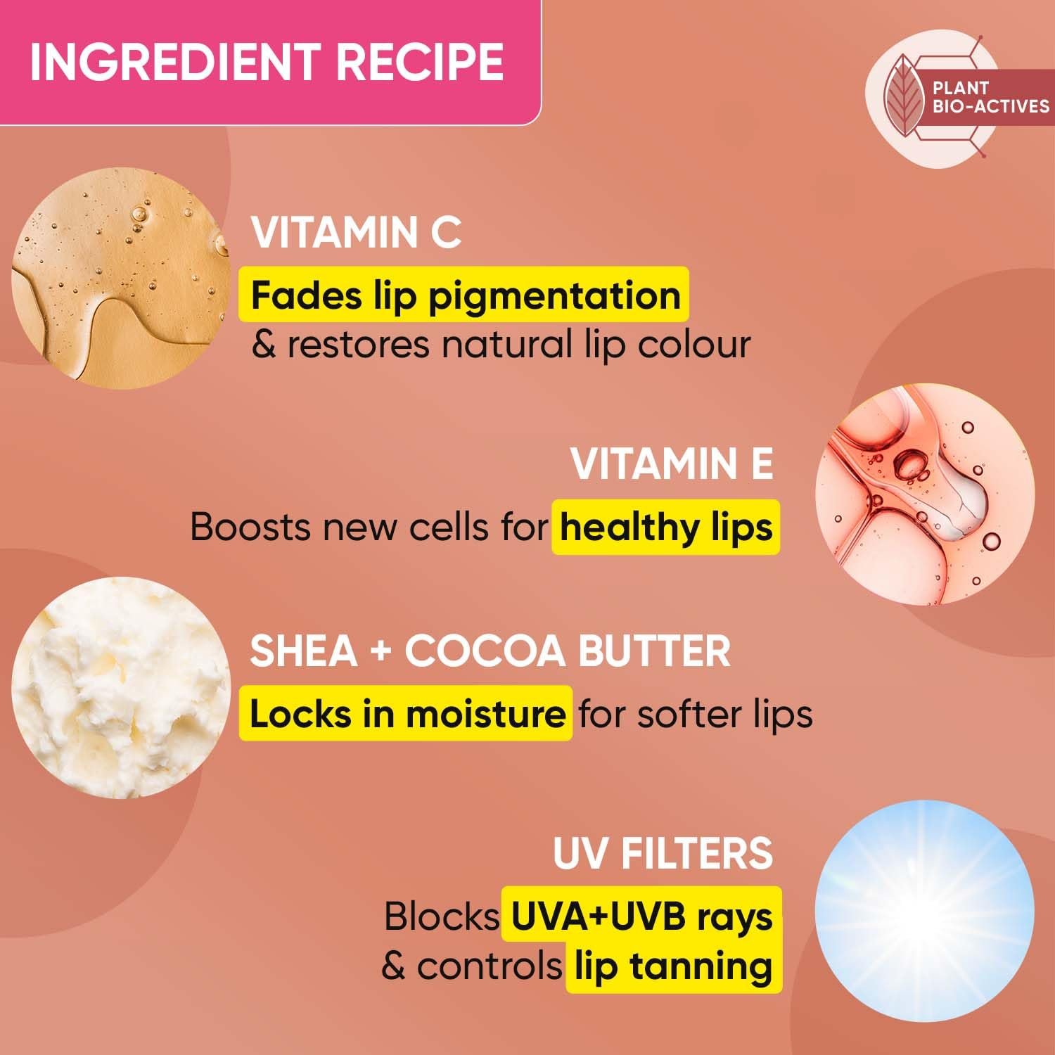 Dot & Key Cocoa Lip Balm with Shea Butter (12gm) for Naturally Glowing and Hydrated Lips | With SPF 30 for Sun Protection + Vitamin C + E | Lipbalm for Dry & Dark Lips | Lip Balm for Women - Image 5