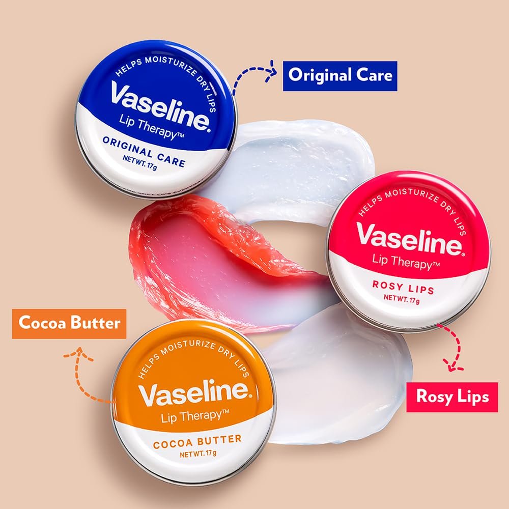 Vaseline Lip Tins Cocoa Butter, 17G|Infused With Cocoa Butter For Hydration & Glossy Shine, Transparent - Image 8
