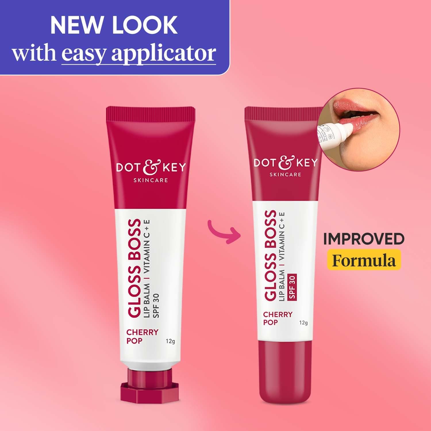 DOT & KEY Dot&Key Cherry Lip Balm Spf 30(12Gm)|Moisturization|For Smooth Soft Lips|Shea Butter With Vitamin E|Tinted Balm For Glossy,Buttery Soft Lips|With Vitamin C For Dark Lips|Lip Balm For Women - Image 2