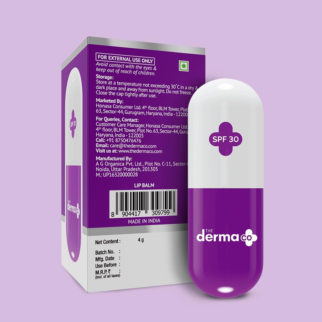 The Derma Co 1% Ceramide Complex Lip Balm with Ceramides & Vitamin E, SPF 30 PA++ for Dry & Chapped Lips - 4g - Image 8