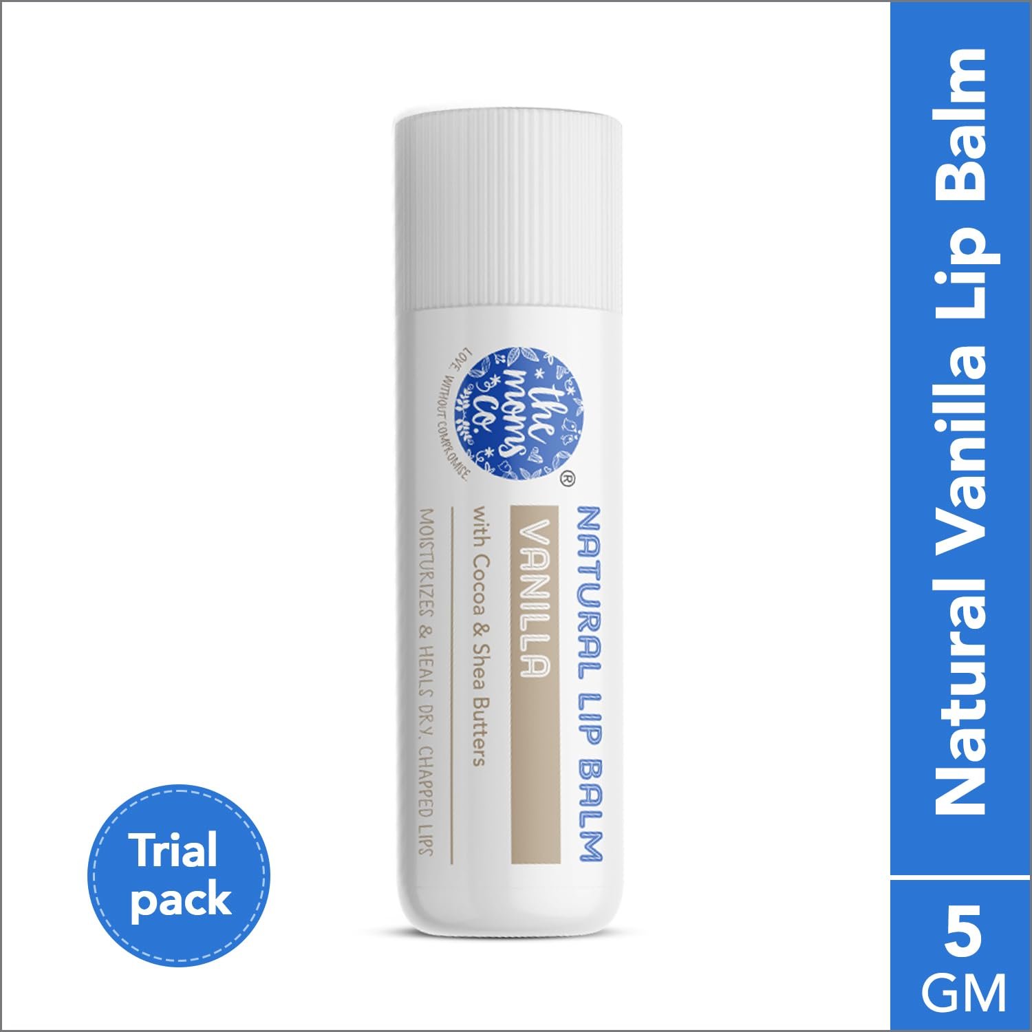 The Moms Co. Natural Lip Balm I Non Sticky I Protects & Nourishes Dry Chapped Lips I Shea & Cocoa Butter(5gm) (Vanilla) - Image 2