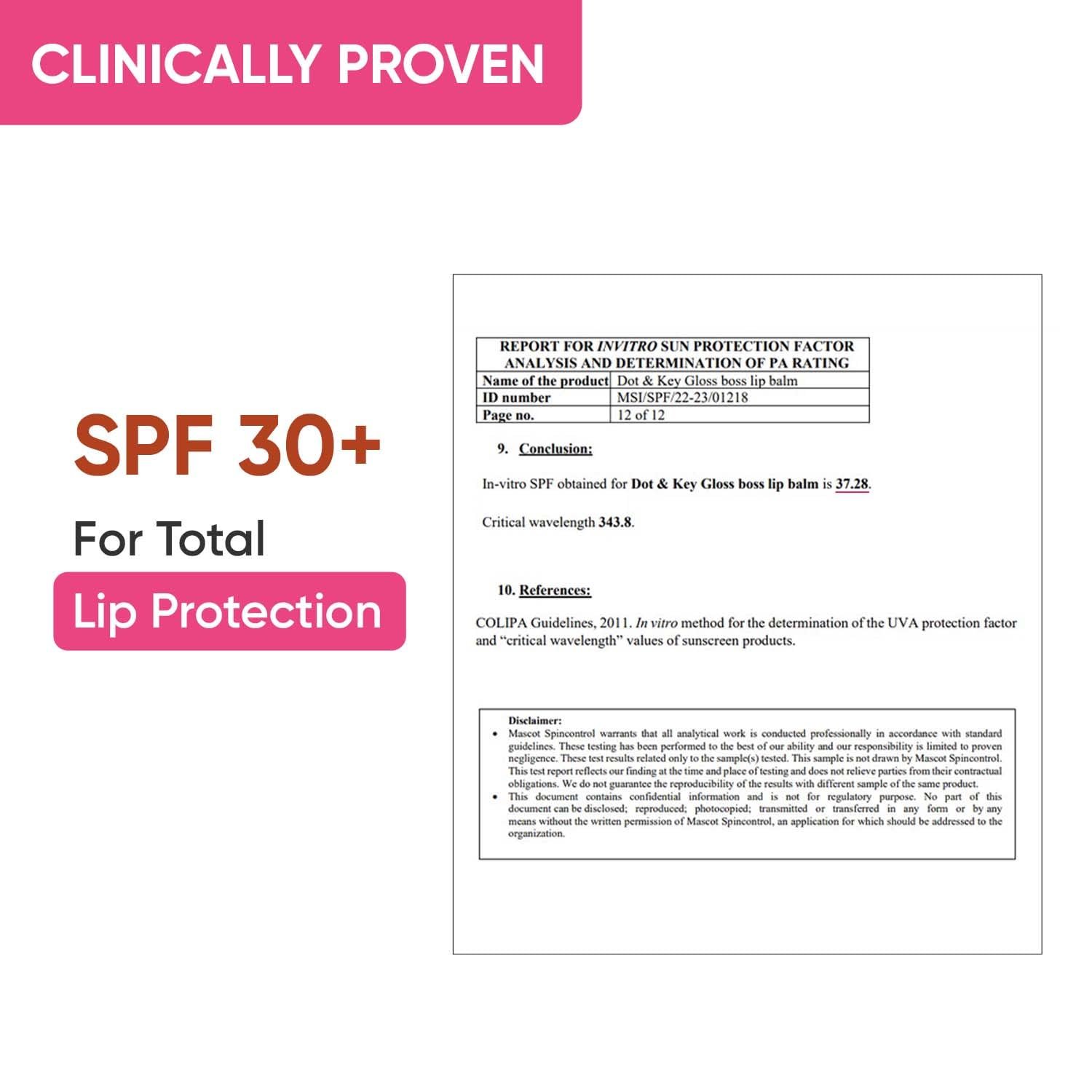 Dot & Key Cocoa Lip Balm with Shea Butter (12gm) for Naturally Glowing and Hydrated Lips | With SPF 30 for Sun Protection + Vitamin C + E | Lipbalm for Dry & Dark Lips | Lip Balm for Women - Image 3
