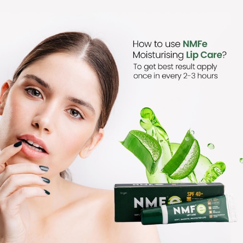 NMFe Moisturising Lip Care 10 Gm | Lip balm | Spf40+ For Dry And Chapped Lips | Aloe Vera & Vitamin E | Protects lips from dryness & sun damage | Dermatologically Tested - Image 4
