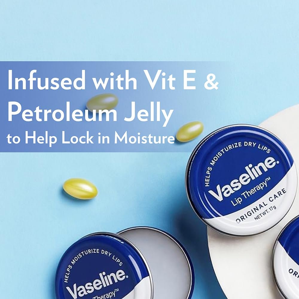 Vaseline Lip Tins Original Care, 17G|Infused With Vitamin E To Hydrate & Moisturize Dry Lips, Transparent - Image 6