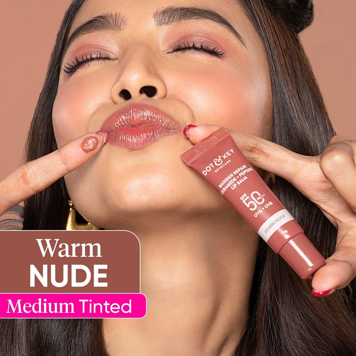 Dot & Key Ceramide & Peptide Barrier Repair Lip Balm Spf 50, Pa+++|Warm Nude, Normal Skin Type|Uva/Uvb Lip Protection|Soft Tinted Lip Moisturizer|Boosts Collagen & Instantly Plumps Lip|Lip Balm|10Gm - Image 7