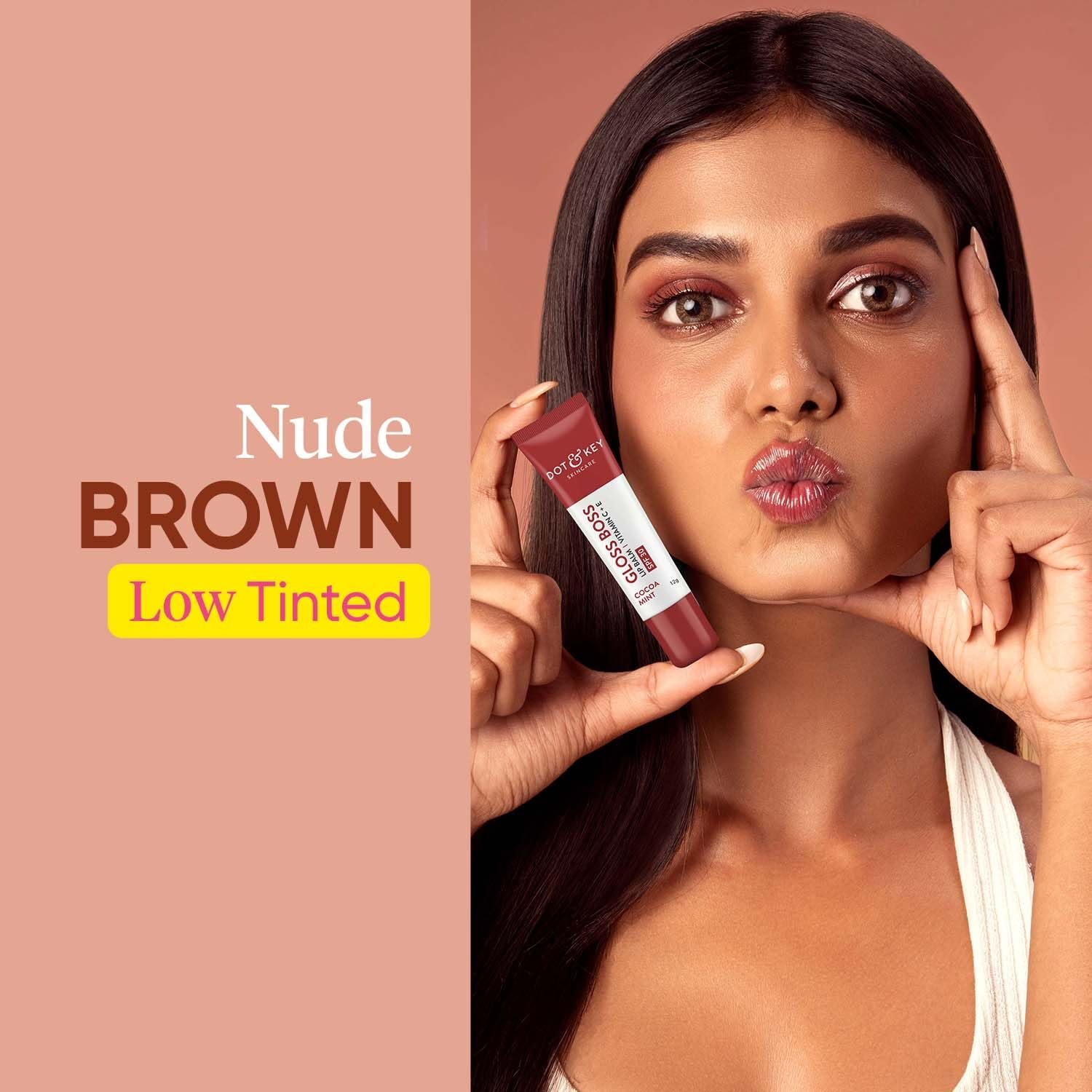 Dot & Key Cocoa Lip Balm with Shea Butter (12gm) for Naturally Glowing and Hydrated Lips | With SPF 30 for Sun Protection + Vitamin C + E | Lipbalm for Dry & Dark Lips | Lip Balm for Women - Image 8