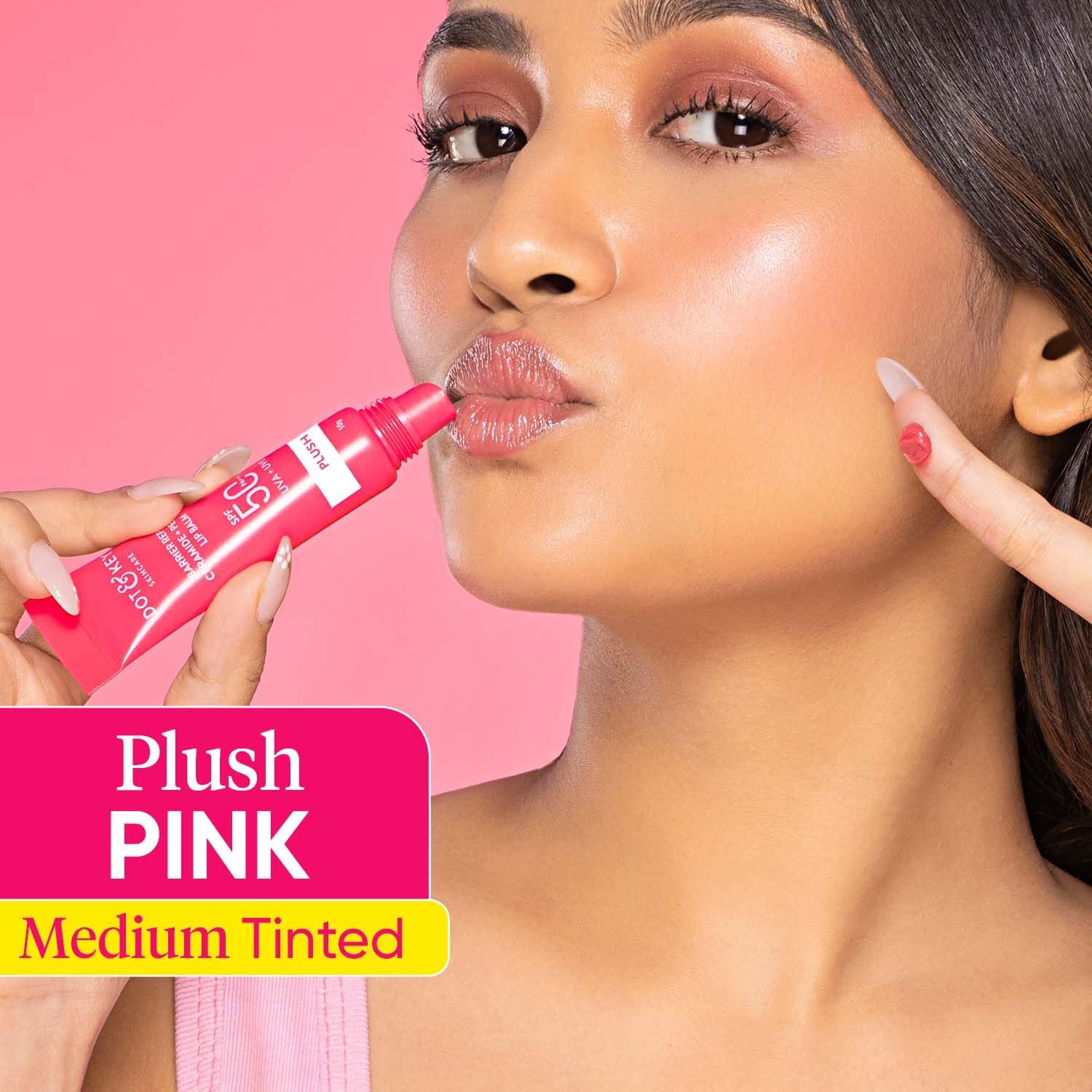 DOT & KEY Dot&Key Ceramide&Peptide Barrier Repair Lip Balm Spf 50,Pa+++ For Normal Skin|Plush Pink|Boosts Collagen&Instantly Plumps Lip|Lip Balm For Women|10Gm - Image 7