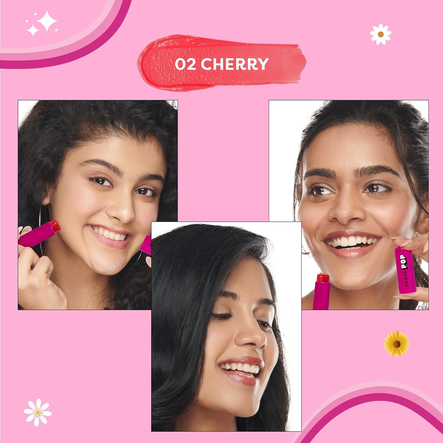 SUGAR POP Nourishing Lip Balm 02 Cherry - 4.5 gm | Hydrating | Moisturizing | SPF Protection | Intense Care - Image 5