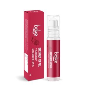 BAKE 1% Kojic Acid Beetroot Tinted Lip Balm Oil for Dark & Pigmented Lips with SPF 25 & Alpha Arbutin – 15g