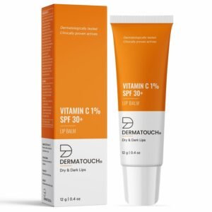 DERMATOUCH Vitamin C 1% Lip Balm | Brightening Lip Balm | SPF 30+ | 12g