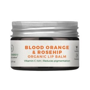 Juicy Chemistry Blood Orange & Rosehip Lip Balm, 5 G | Enriched With Natural Ceramides To Hydrate, Moisturise & Lighten Dark Pigmented Lips | For Men And Women