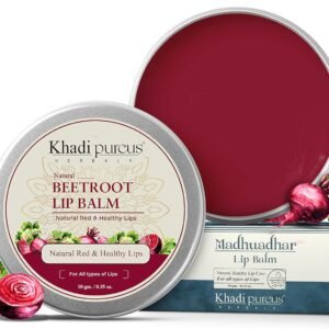 Khadi Pureus Herbals Madhuadhar Beetroot Lip Balm for dark lips to lighten, Pigmented | Natural Lip Moisturizer for Women & Men (10 gm.)
