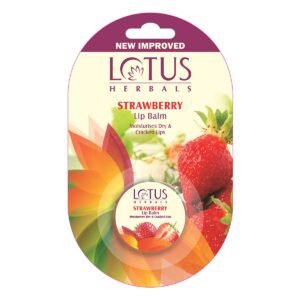 Lotus Herbals Lip Balm – Strawberry | For Dry & Cracked Lips | 5g