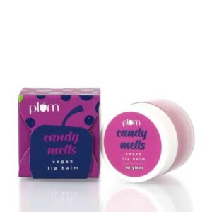 Plum Candy Melts Vegan Lip Balm | Berry Feast | For Dry & Chapped Lips | Natural SPF with Vitamin A | Shea Butter | Nourish & Protect | Sheer-Tint | 12g