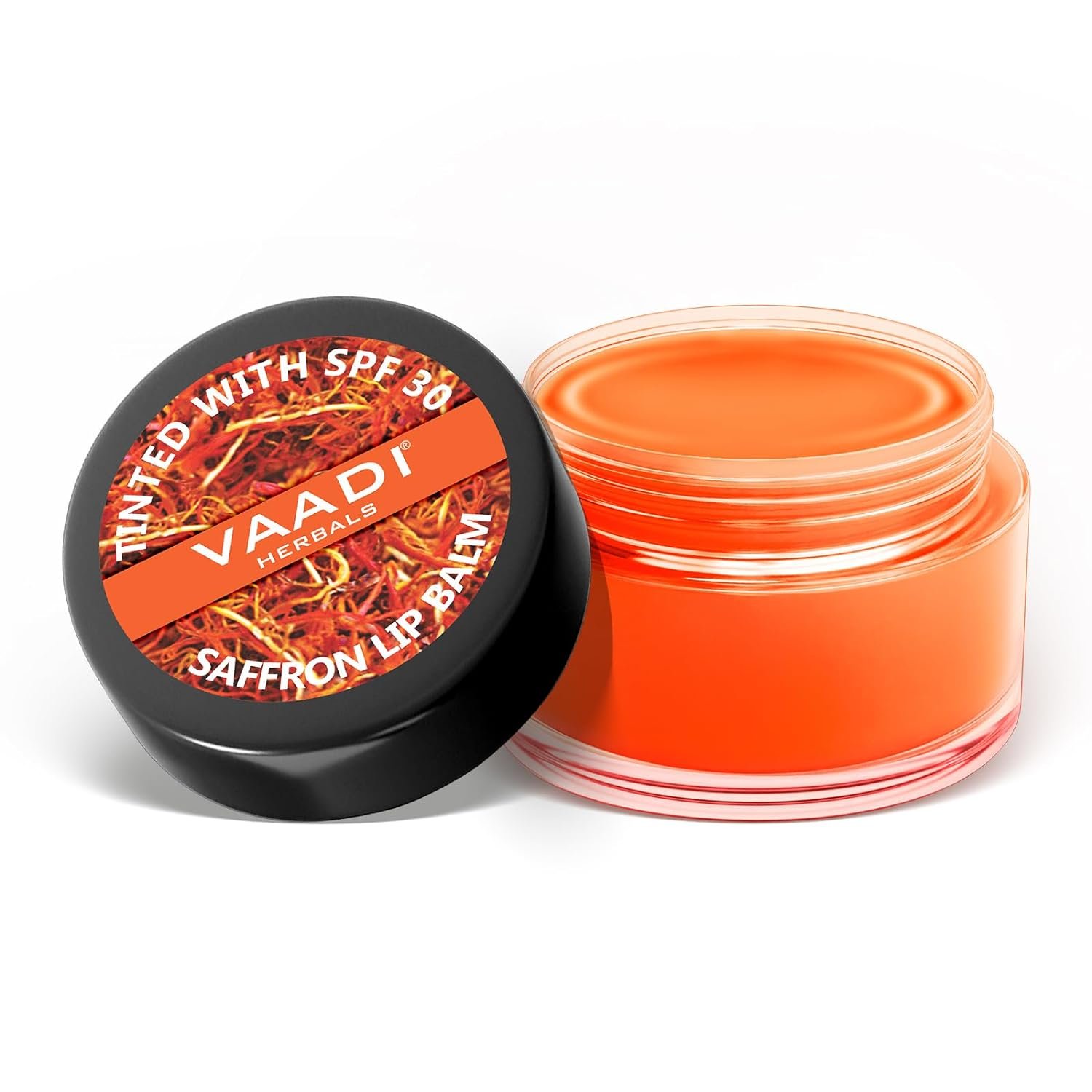 Tinted Saffron Lip Balm with Strawberry Extract, Almond oil & Shea Butter with SPF30 for Dry, Chapped & Sun Damaged Lips (10 gms)