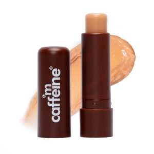 mcaffeine Lip Balm With Spf 20+ For Dry & Chapped Lips|Choco Lip Balm For 24 Hour Moisturization With Sun Protection|Lip Balm With Cocoa Butter & Caffeine For Women And Men, 1 Count, Beige