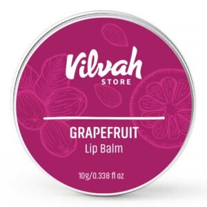 vilvah STORE Grapefruit Lip Balm | For Dry Damaged And Chapped Lips | Moisturizing Lip Balms | Enriched With Shea Butter, Unrefined Beeswax & Essential Oils | 10G (Multicolor )