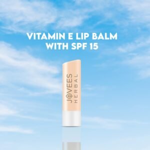 Jovees Herbal Vitamin E Lip Balm with SPF 15 | 24 Hour Hydration | Rejuvenates Dry and Chapped Lips | Gives Soft and Supple Lips 5g