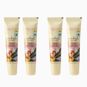 moha: Herbal Lip Balm| Enriched with Vitamin E |Lip Balm Moisturises & Protects from the Sun | Repairs Chapped Lips- 10gm (Pack of 4)