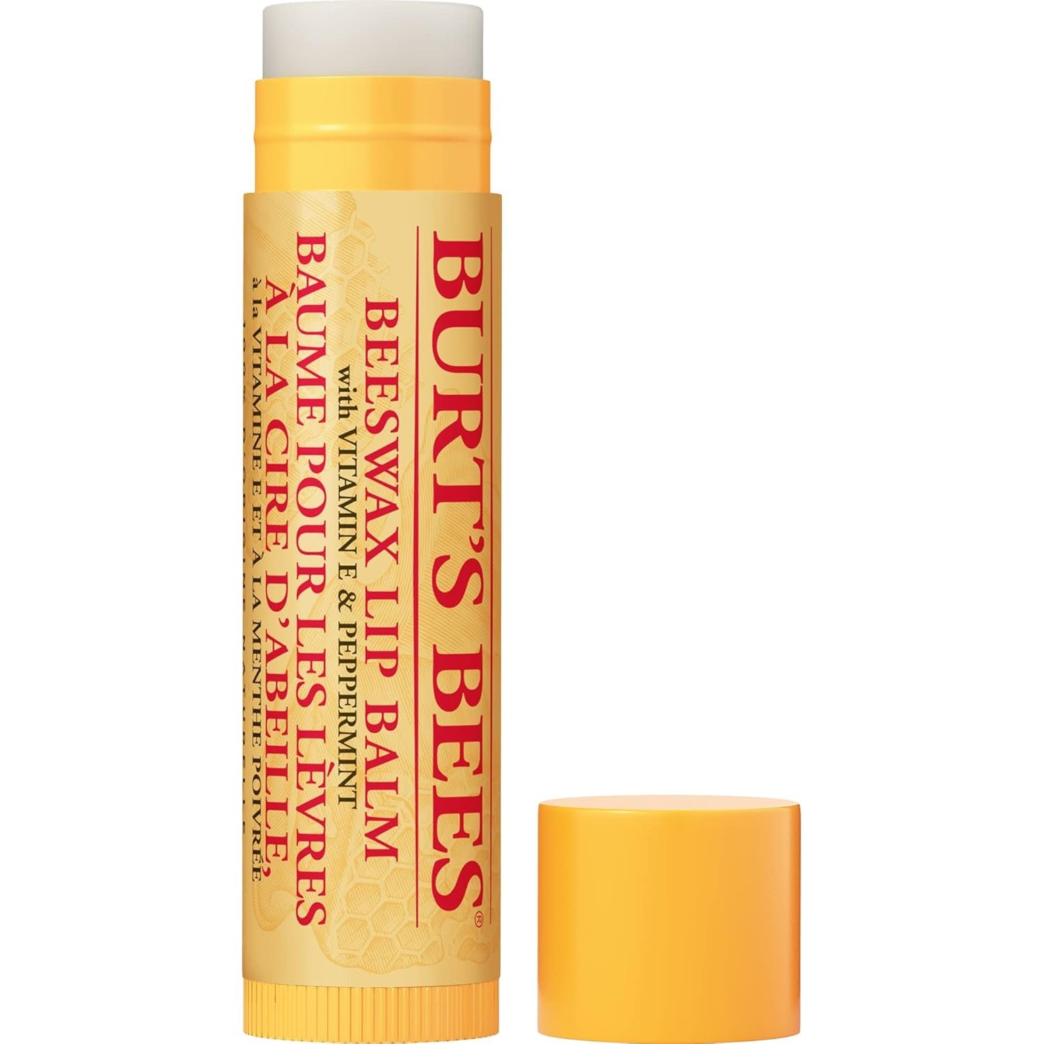 Burt's Bees Beeswax Lip Balm With Vitamin E & Peppermint, 0.15 Oz - Transparent
