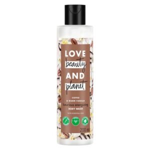Love Beauty & Planet Moisturisng Body Wash 200ml|| with Coffee & Warm Vanilla|| Sulfate Free|| Paraben Free- Liquid Shower Gel.